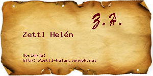 Zettl Helén névjegykártya